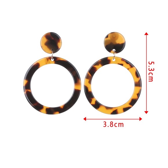 Geometric Pendant Drop Earrings - Picture 6 of 6